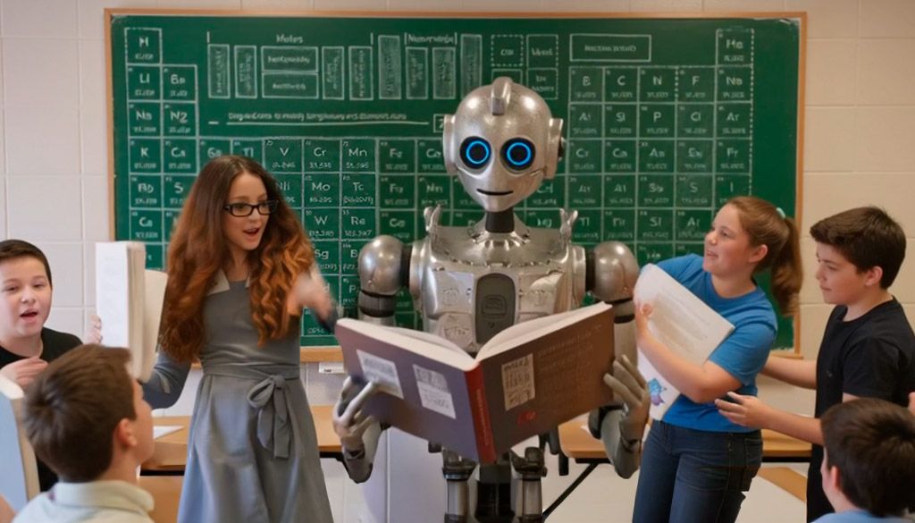imagen de robot en clase